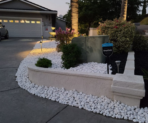White Pebbles River Rock Landscaping, Cost Of White Stones For Landscaping
