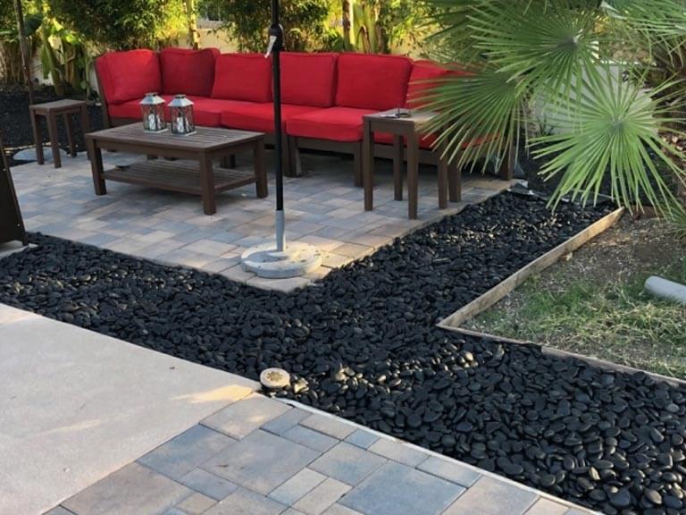 black rock landscaping ideas