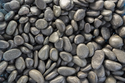 River Rocks - Black Polished Pebbles