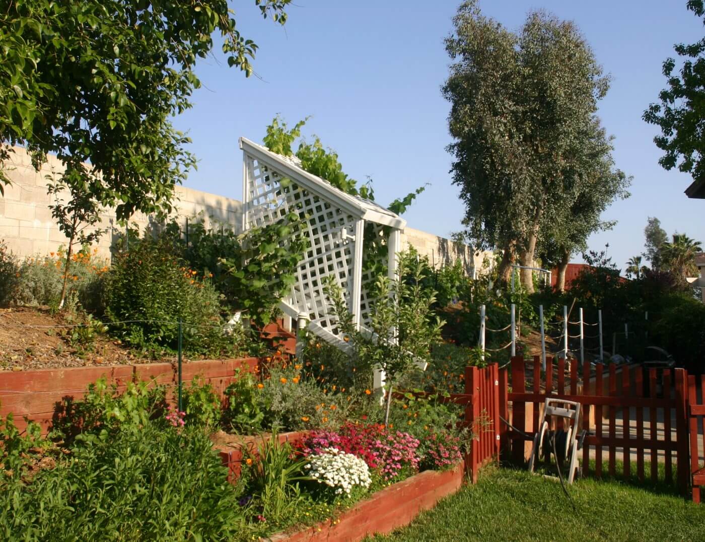 Mexican Beach Pebbles - Sloped Backyard