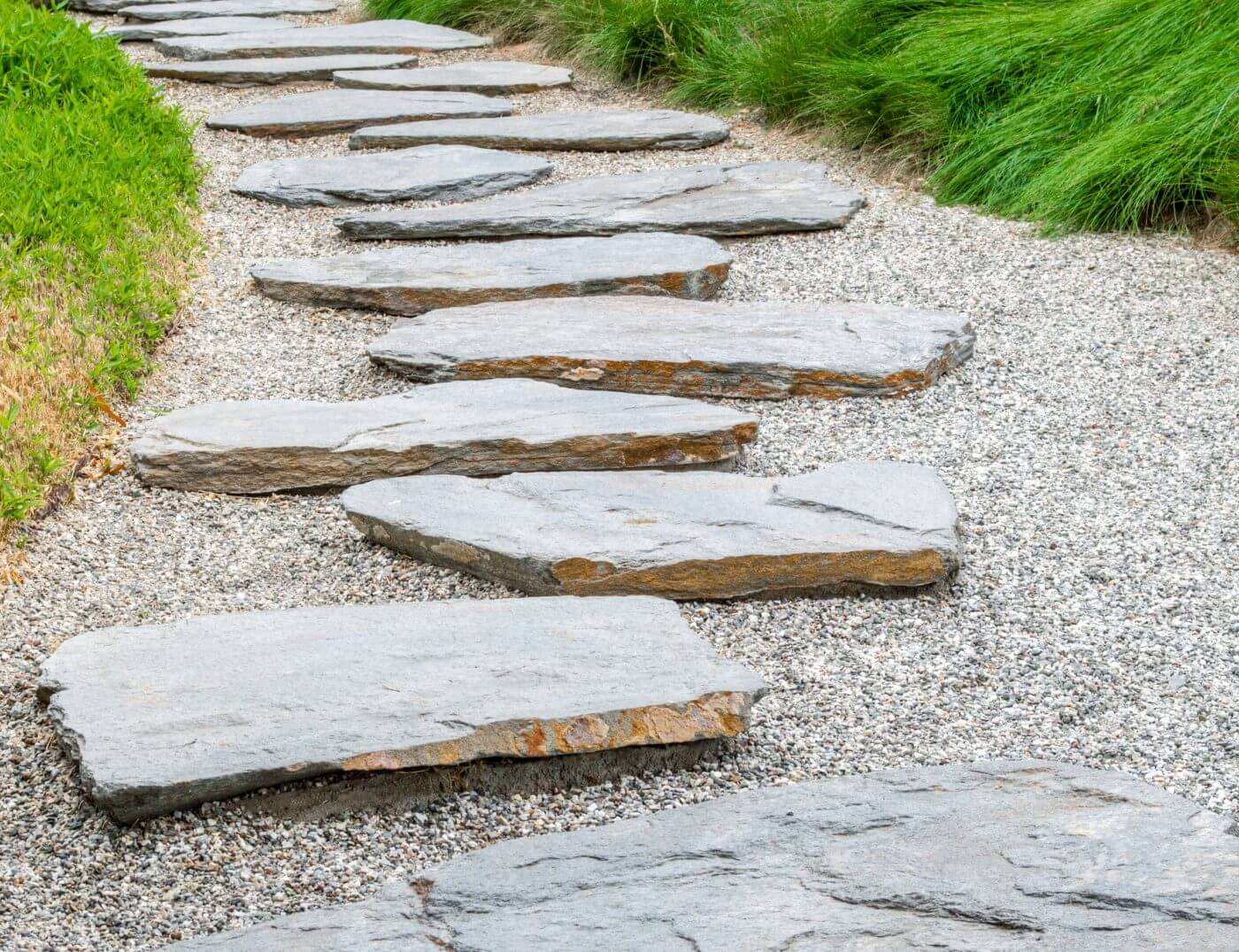 Black Mexican Beach Pebbles - Flat Rocks