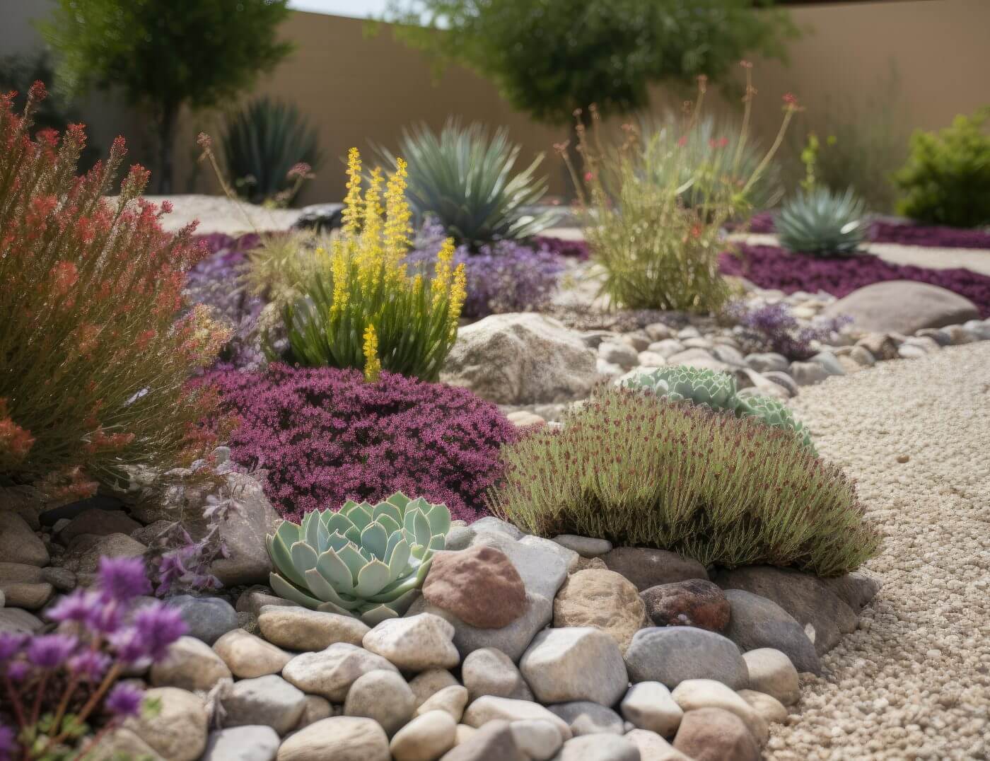Beach Pebbles - Yard with Rocks