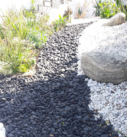 black and white pebble