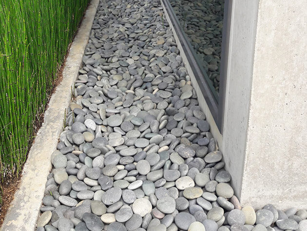 decorate with river rocks