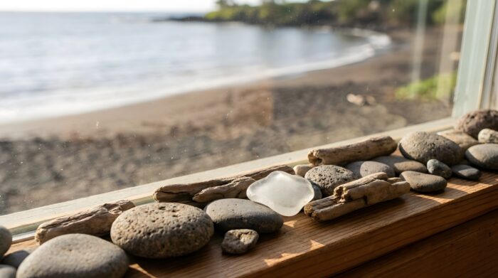 Decorative beach pebbles